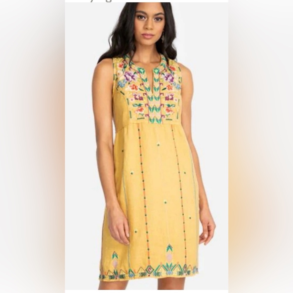 Johnny Was Linen Maiorca Dress M NWOT